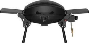 Mustang Amarillo pieni kaasugrilli mustana jalallisena pöytägrillinä.