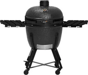 Mustang Kamado hiiligrilli XL 23,5 musta kamado-grilli sivutasoilla.